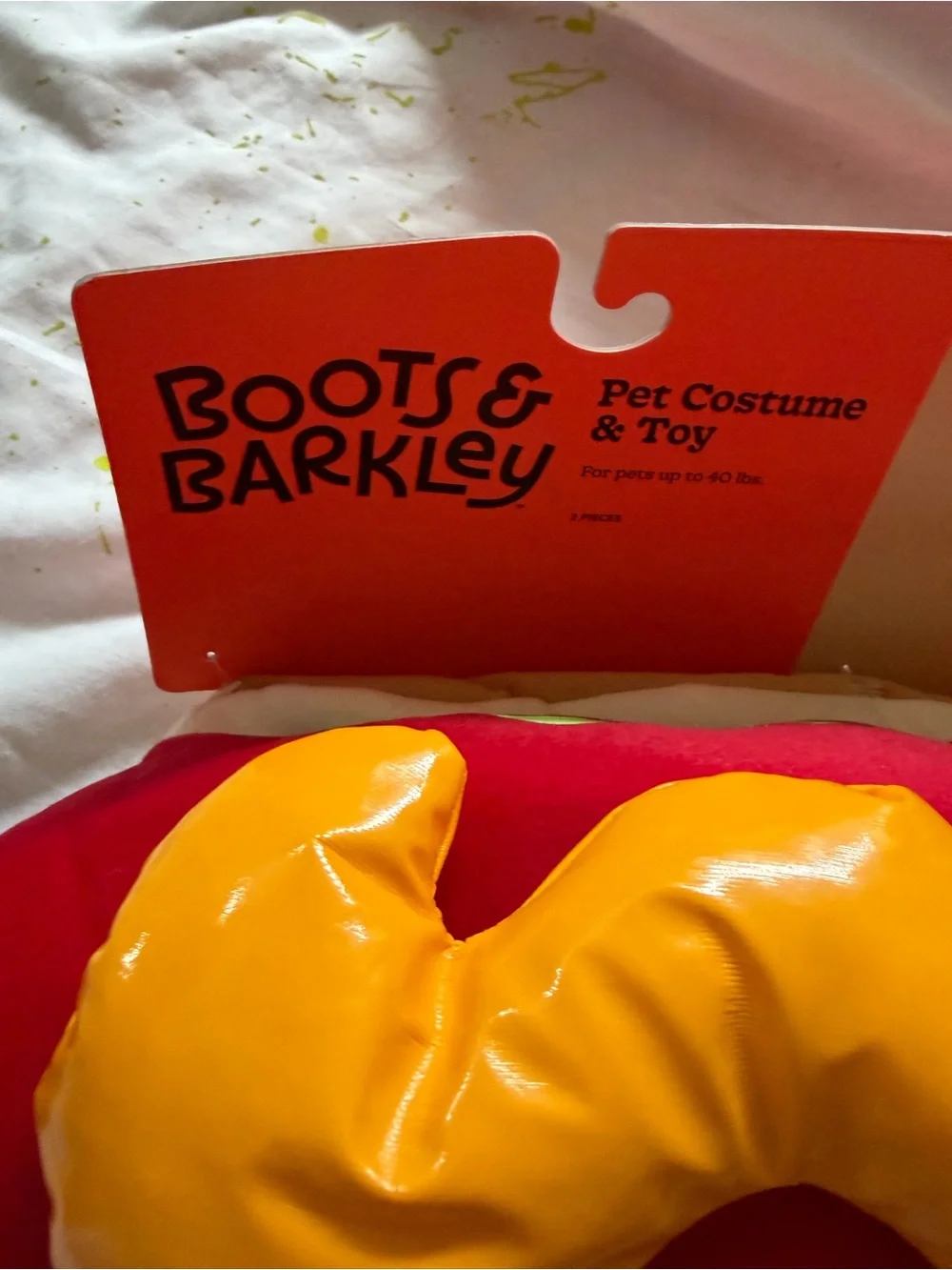 Boots & Barkley Red and Yellow Hot Dog Pet Toy Costume